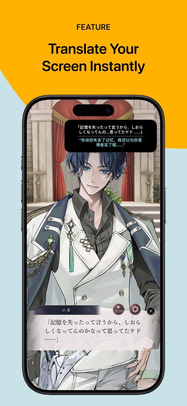 iTranscreen 在 iPhone 上实时翻译屏幕文字的效果